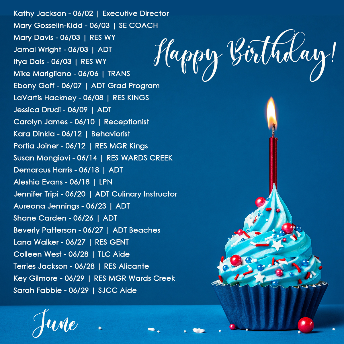 June Birthdays