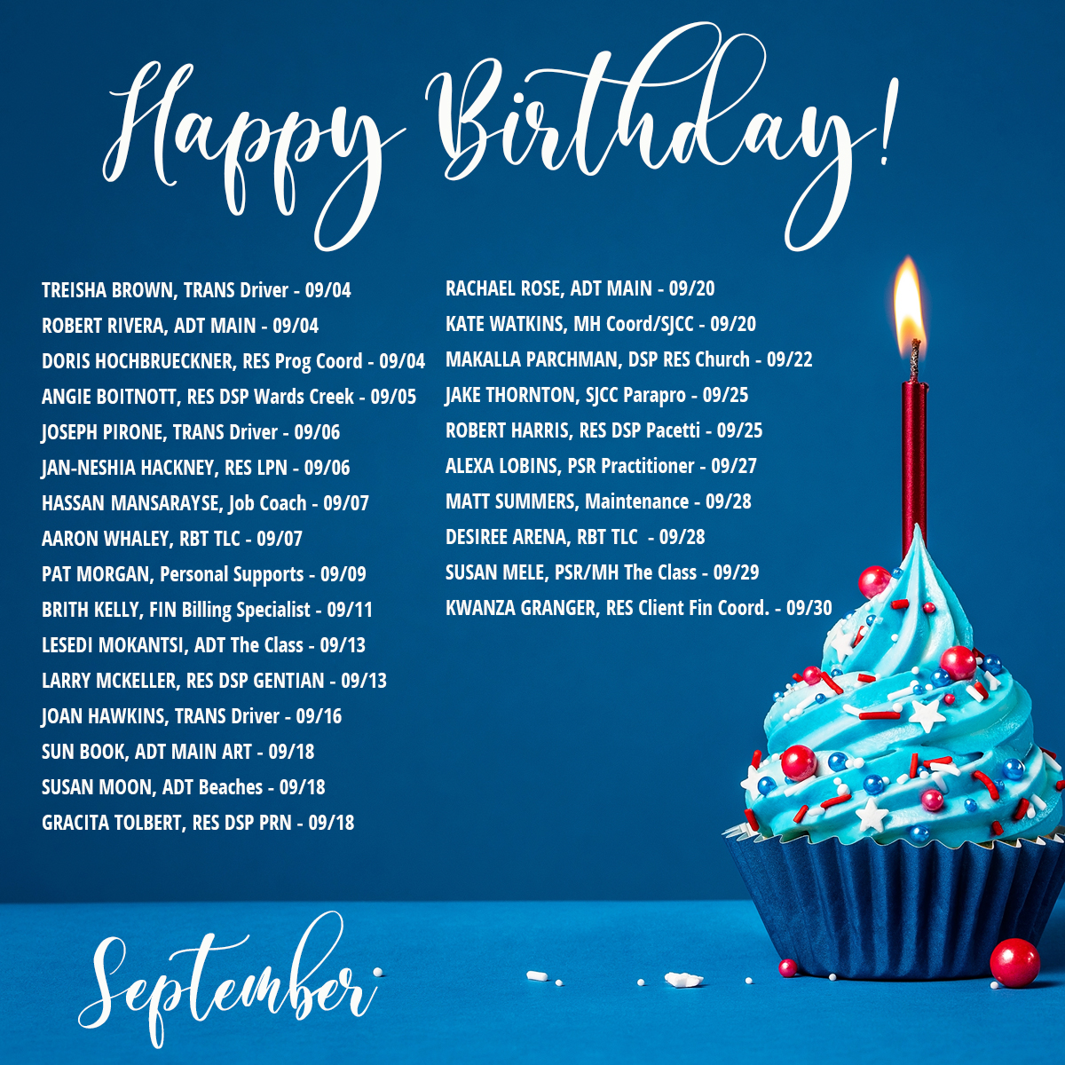 September Birthdays 2024